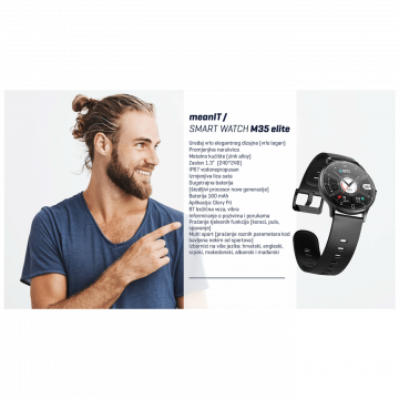 MeanIT Sat pametni, 1.3" ekran, multi sport, Bluetooth - M35 Elite