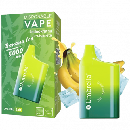 Umbrella Cigareta elektronska, jednokratna, Banana Ice 20mg - 5000 Puffs Banana Ice 20mg