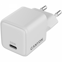 CANYON CU20C GaN punjač 20W, USB-C, EU bijeli