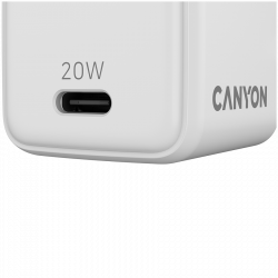CANYON CU20C GaN punjač 20W, USB-C, EU bijeli