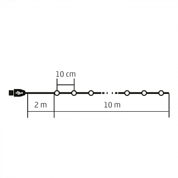 home Dekorativna rasvjeta, micro LED svjetlosni niz - ML 112 RGB