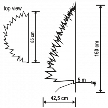 home Dekorativni bor s LED rasvjetom, 3D + 2D iglice, 150 cm - KMF 7/150