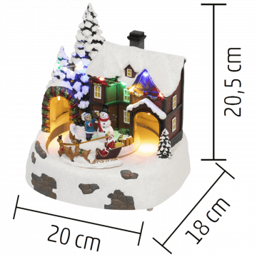 home Dekorativna LED rasvjeta, Diorama, snježna kuća - DRM 15