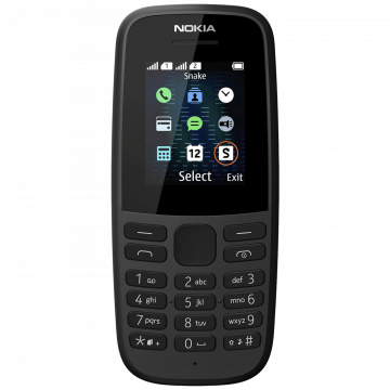 Nokia Telefon mobilni , 1.77" zaslon, Single SIM, FM radio - Nokia 105 SS Black EU