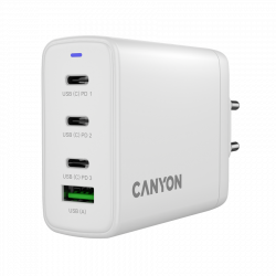 CANYON OnCharge 120 GaN punjač 120W, 3x USB-C + 1x USB-A, bijeli, EU utikač