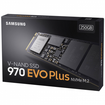 Samsung SSD Disk, 250GB, M.2 NVMe PCIe 3.0, 970 EVO Plus - MZ-V7S250BW