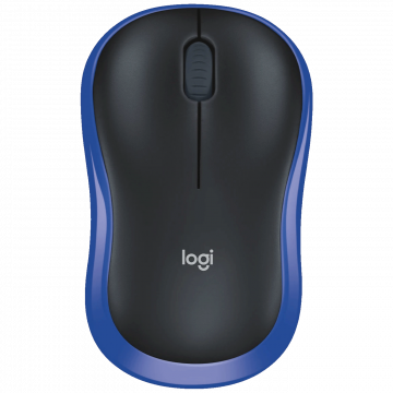 Logitech Miš bežični, 2.4 GHz, 1000 dpi, USB nano, Blue - M185