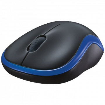 Logitech Miš bežični, 2.4 GHz, 1000 dpi, USB nano, Blue - M185