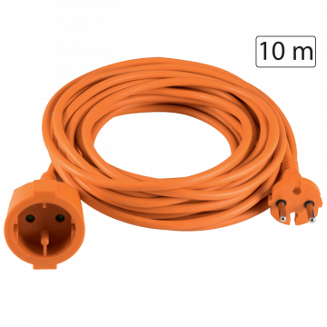 home Produžni strujni kabl 1 utičnica, 10m, H05VV-F, orange - NV 4-10/OR/1,5