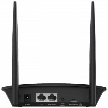 TP-LINK 3G/4G LTE Wireless N Router, 2 porta, microSIM slot, 300Mbps - TL-MR100