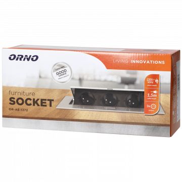 Orno Produžni kabel sa 3 x Schuko utičnice, ugradbena - OR-AE-1372(GS)/G