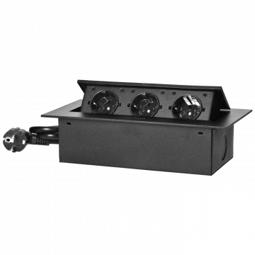 Orno Produžni kabel sa 3 x Schuko utičnice, ugradbena - OR-AE-1372(GS)/B