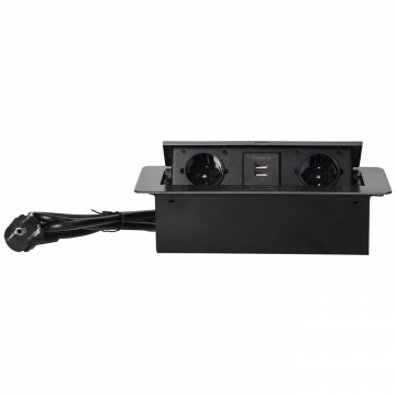 Orno Produžni kabel sa 2 x Schuko utičnice + 2 x USB, ugradbena - OR-AE-13126(GS)/GR