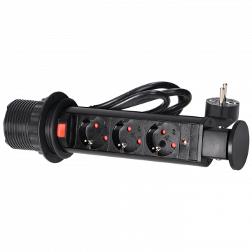 Orno Produžni kabel sa 3 x Schuko utičnice, ugradbena - OR-AE-1347(GS)/B