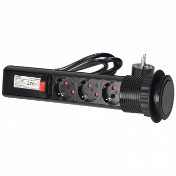 Orno Produžni kabel sa 3 x Schuko utičnice, ugradbena - OR-AE-1347(GS)/B