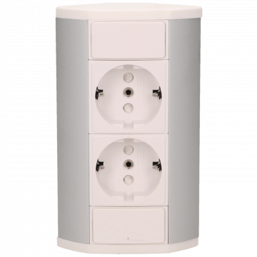 Orno Produžni kabel sa 2 x Schuko utičnice, ugradbena - OR-GM-9005/W-G(GS)
