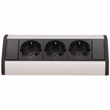 Orno Produžni kabel sa 3 x Schuko utičnice, ugradbena - OR-GM-9001/B-G(GS)