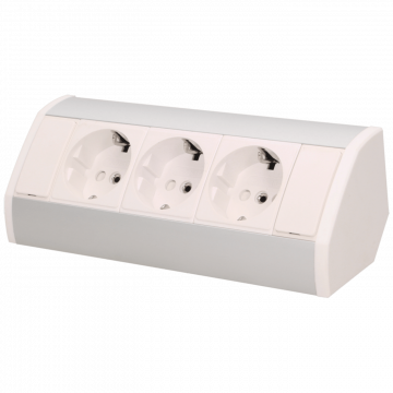 Orno Produžni kabel sa 3 x Schuko utičnice, ugradbena - OR-GM-9001/W-G(GS)