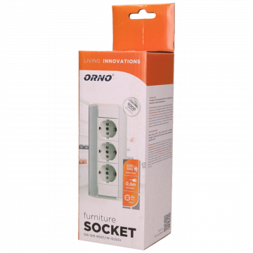 Orno Produžni kabel sa 3 x Schuko utičnice, ugradbena - OR-GM-9001/W-G(GS)