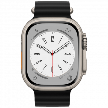 hoco. Silikonski remen za iWatch, 42/44/45/49mm, crna - iWatch WA12 Black
