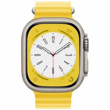 hoco. Silikonski remen za iWatch, 42/44/45/49mm, žuta - iWatch WA12 Yellow