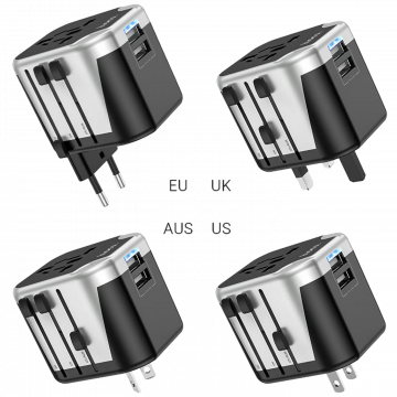 hoco. Punjač kučni, univerzalni, EU/UK/US/AU, 2 x USB,2.4 A - AC5 Level