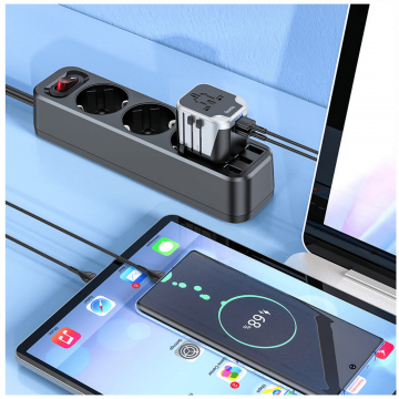 hoco. Punjač kučni, univerzalni, EU/UK/US/AU, 2 x USB,2.4 A - AC5 Level