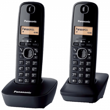 Panasonic Telefon bežični, sa dvije slušalice, 1.4" LCD display - KX-TGB612FXB