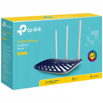 TP-LINK Wireless Router, AC750, Dual Band, up to 733Mbbps  - Archer C20