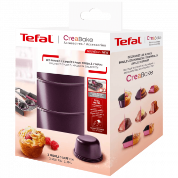Tefal Kalup za mafine, 3 kom., CreaBake - J3069404