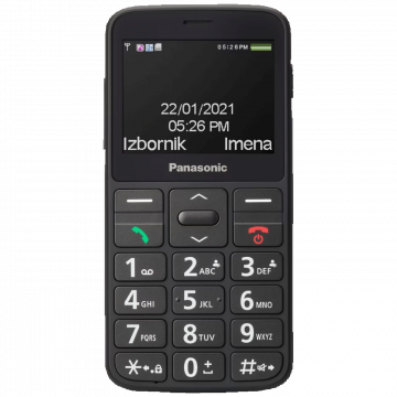 Panasonic Telefon mobilni, 2.3" TFT ekran, LED svjetiljka, USB-C - KX-TU160EXB