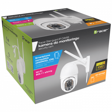 Tracer Kamera IP, za video nadzor, Outdoor, WiFi, FullHD, IP66 - IP CAM16