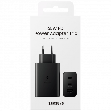 Samsung Adapter za punjenje Trio, USB-C, USB-A, 65W - EP-T6530NBEGEU