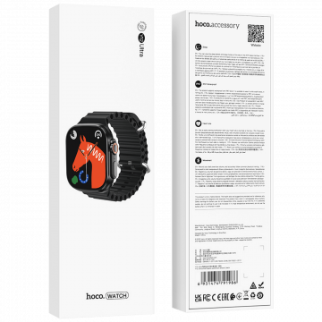 hoco. Pametni sat, 1.96" zaslon, Dual Bluetooth, IP67 - Y12 Black