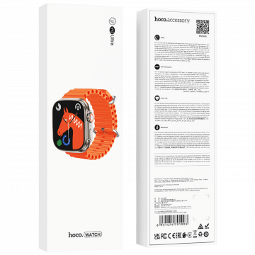 hoco. Pametni sat, 1.96" zaslon, Dual Bluetooth, IP67 - Y12 Titanium Gold