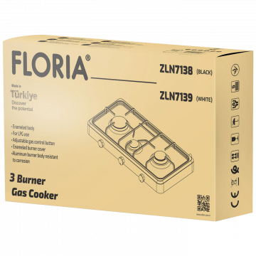 Floria Plinski rešo sa 3 plamenika, bijela - ZLN7139