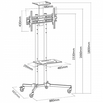 Maclean Stalak za TV prijemnik, 32" - 55", 50 kg - MC-661