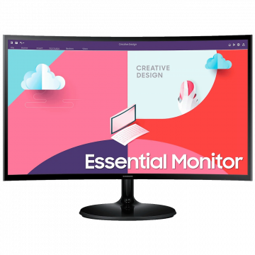 Samsung Monitor 27", Zakrivljeni, FullHD, HDMI, VGA - LS27C364EAUXEN