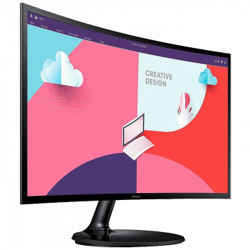 Samsung Monitor 27", Zakrivljeni, FullHD, HDMI, VGA - LS27C364EAUXEN
