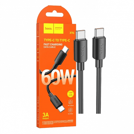 hoco. USB kabl za smartphone, type C, 60W, crna - X96 Hyper, 60W, Black
