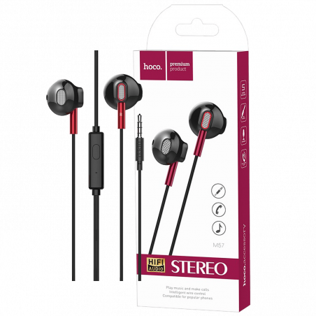 hoco. Slušalice sa mikrofonom, 3.5 mm,dužina kabela 1.2 met, crna - M57 Sky sound, Black