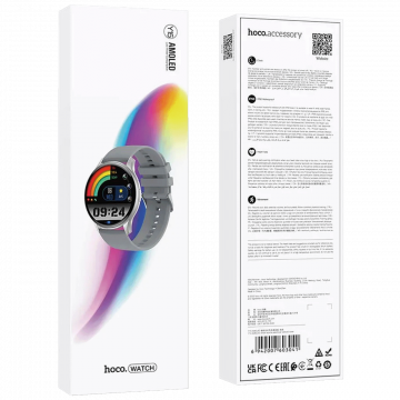 hoco. Pametni sat, 1.43" AMOLED, Bluetooth, IP68 - Y15 Silver