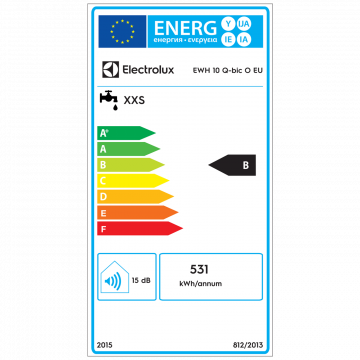 Electrolux Bojler 10 lit., Cijevni električni grijač (TEN), 2kW, IPX4 - EWH 10 Q-bic O EU