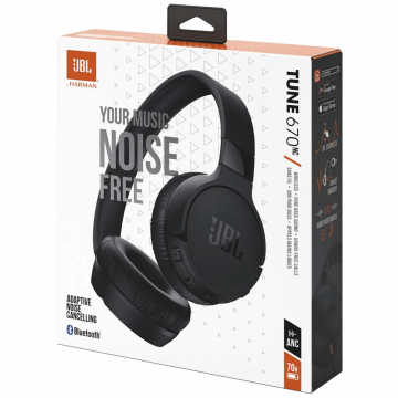 JBL Slušalice bežične sa mikrofonom, Bluetooth + audio kabel - Tune 670NC Black
