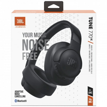 JBL Slušalice bežične sa mikrofonom, Bluetooth + audio kabel - Tune 770NC Black