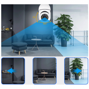 Escam Kamera za video nadzor, detektor pokreta, 4Mpixel, E27, WiFi - PR001