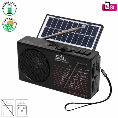 SAL Radio prijemnik, solarno / baterijsko napajanje, Bluetooth - RPH 1