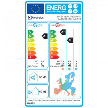 Electrolux Klima uređaj, 12000Btu, -20°, WiFi, Inverter, A++ - EACS/I-12HEL/N8 EEC