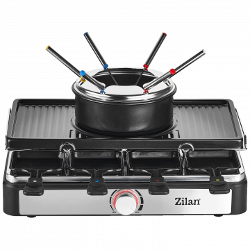 Zilan Električni Roštilj / Raclette / Fondue od sira, 3u1, 1400W - ZLN8856