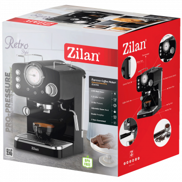 Zilan Aparat za esspreso kafu, 1100W, Retro - ZLN2991